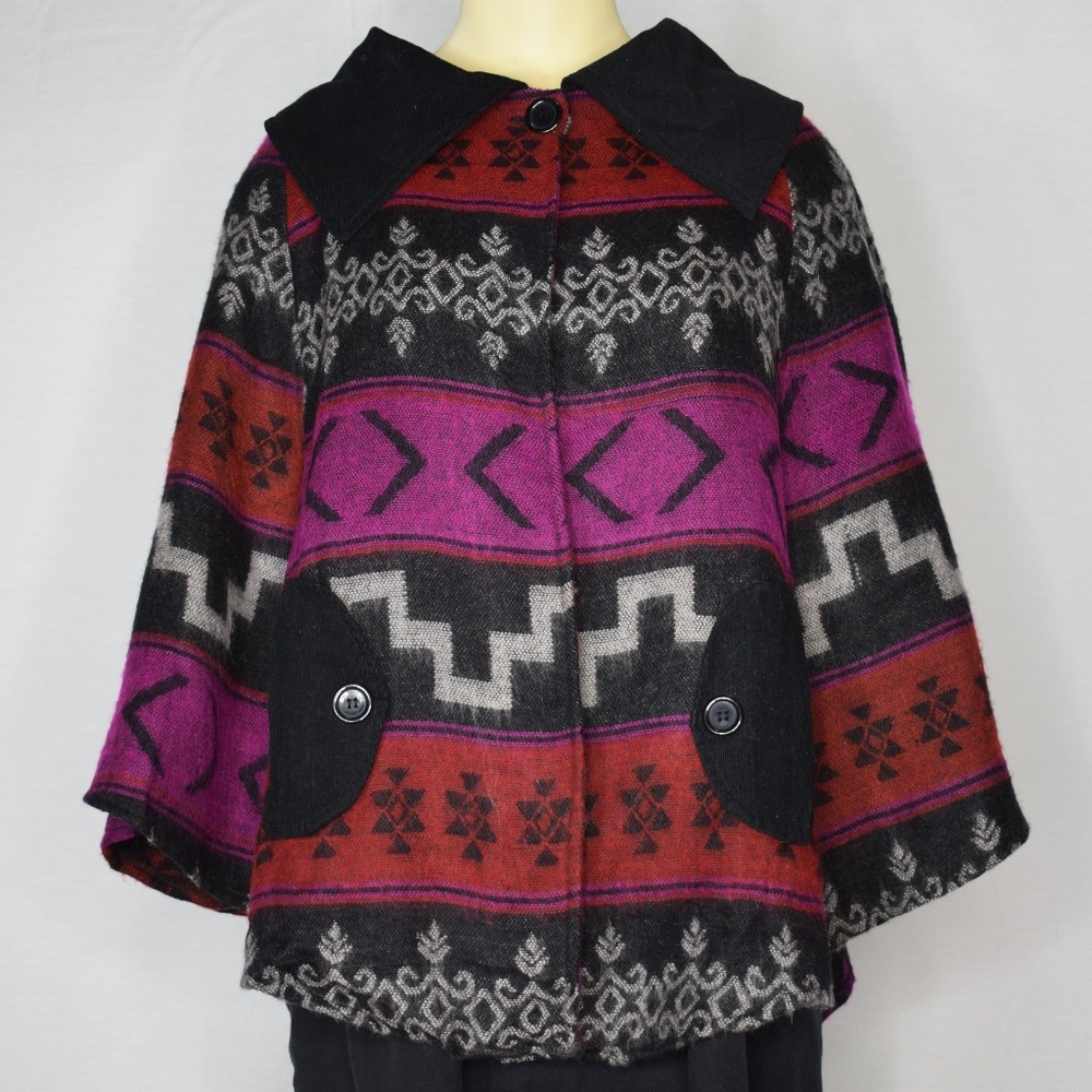 Sacred Threads | Multi Colored Knitted Cardigan M